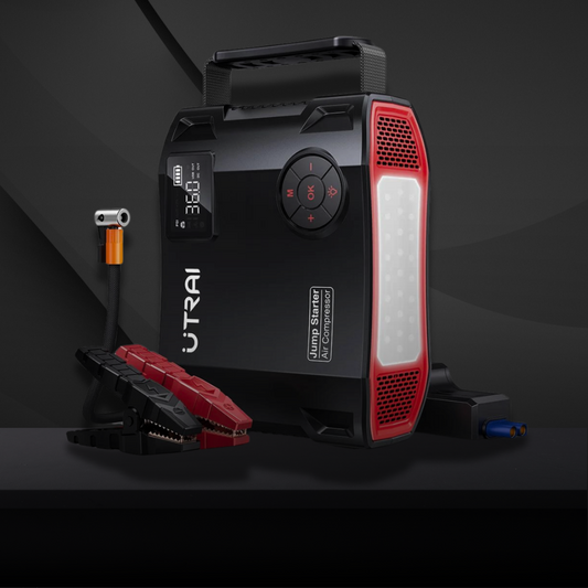 4 in 1 Portable Car Jump Starter & Tire Inflator - 2000A